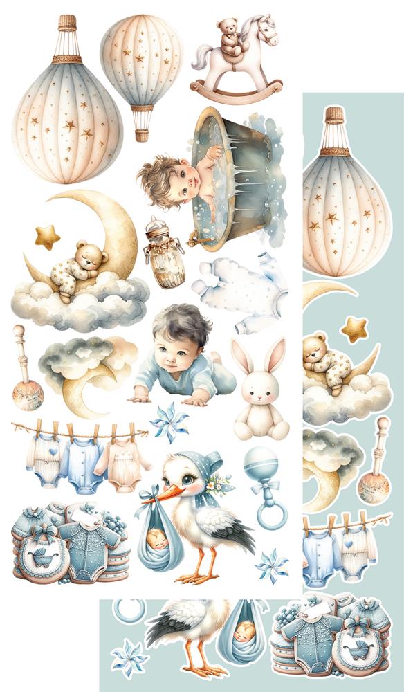 Lot de papiers de découpe Alchemy of art My little baby boy