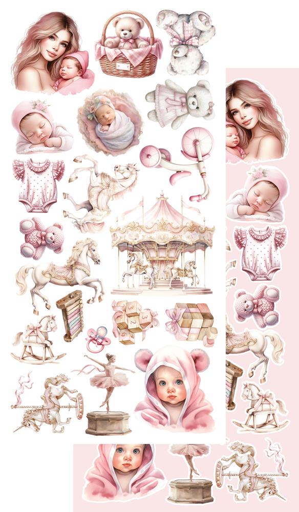 Lot de papiers de découpe Alchemy of art My little baby girl