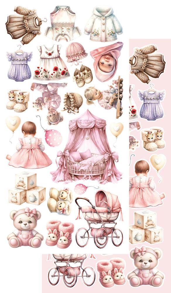 Lot de papiers de découpe Alchemy of art My little baby girl