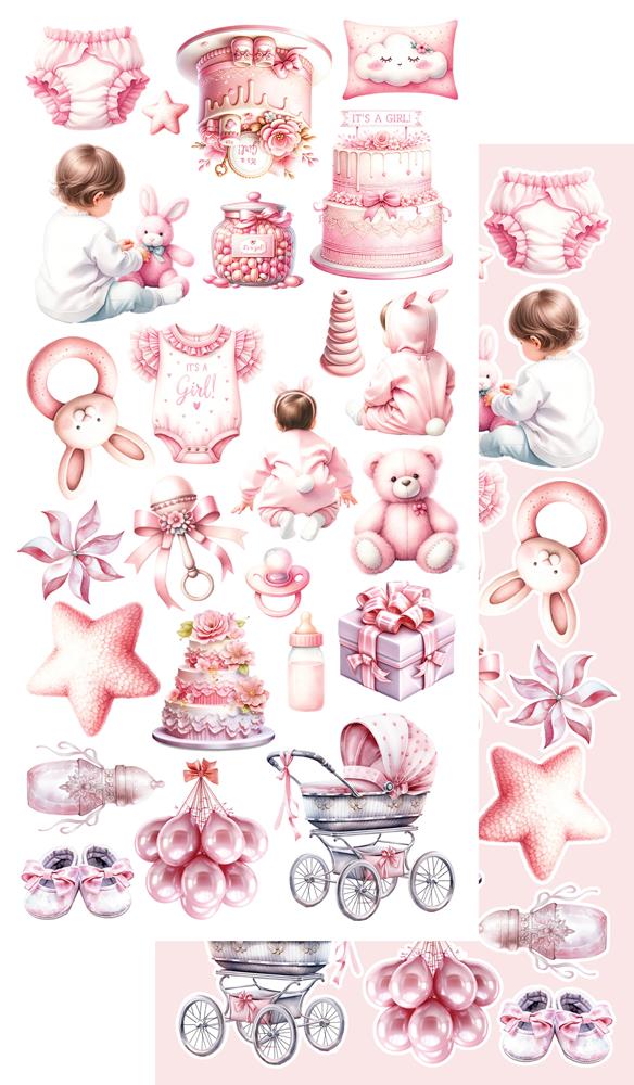 Lot de papiers de découpe Alchemy of art My little baby girl