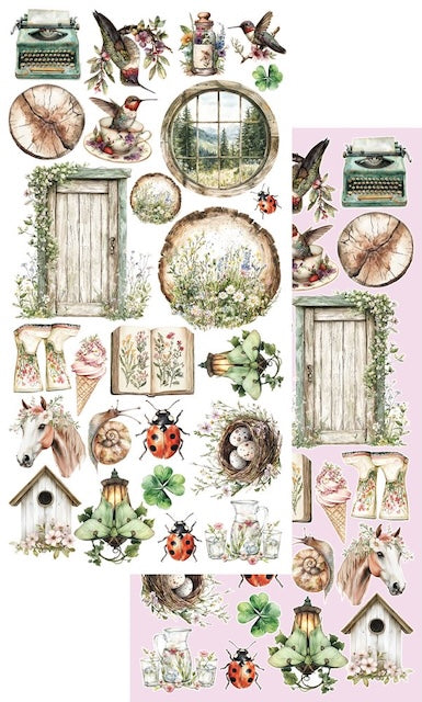 Lot de papiers de découpes Alchemy of Art Memory of Spring
