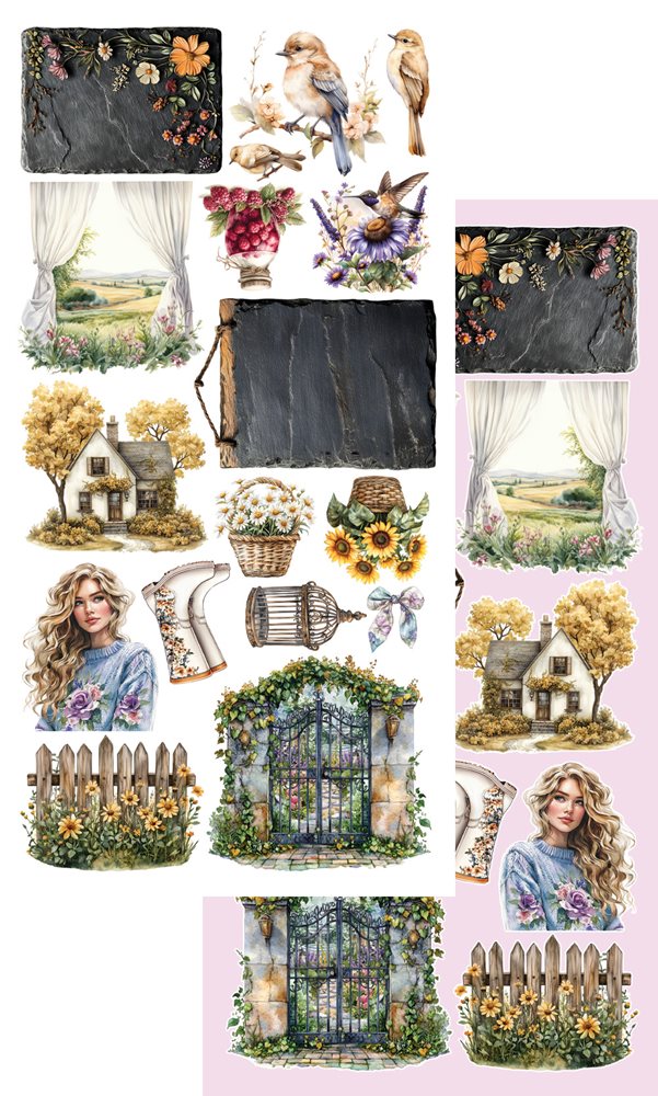 Lot de papiers de découpes Alchemy of Art Memory of Spring