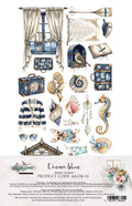 Lot de papiers de découpes Alchemy of art Ocean blue