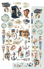 Lot de papiers de découpes Alchemy of art Ocean blue