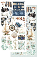 Lot de papiers de découpes Alchemy of art Ocean blue