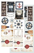 Lot de papiers de découpes Alchemy of art Ocean blue