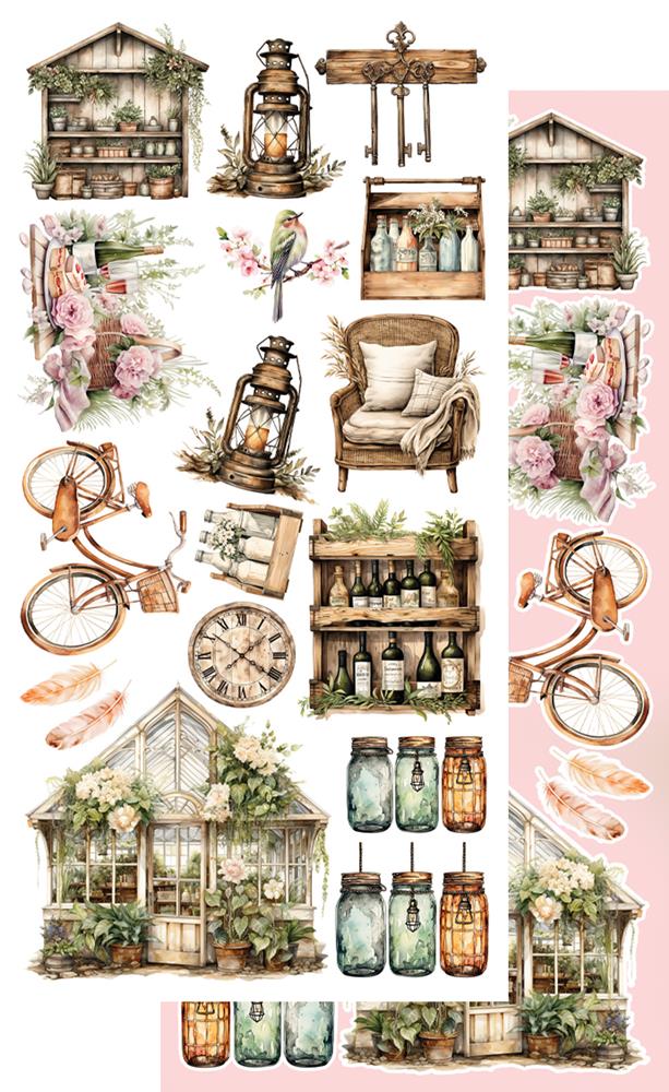 Lot de papiers de découpes Alchemy of art Soul of spring