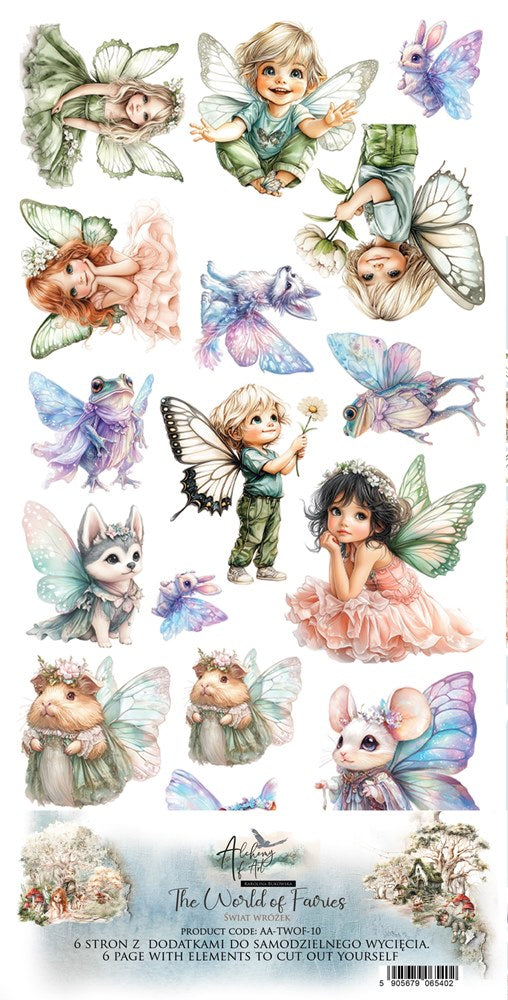 Lot de papiers de découpes Alchemy of art World of Fairies