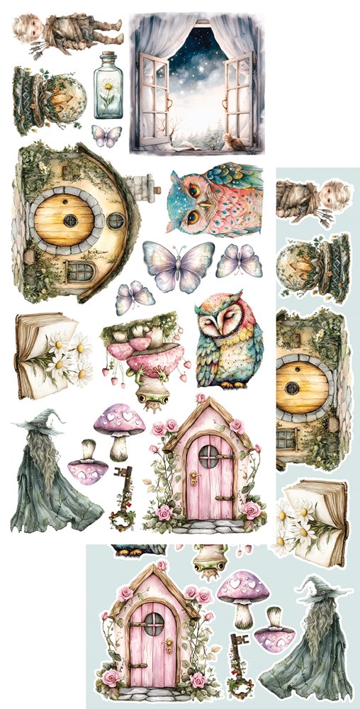 Lot de papiers de découpes Alchemy of art World of Fairies