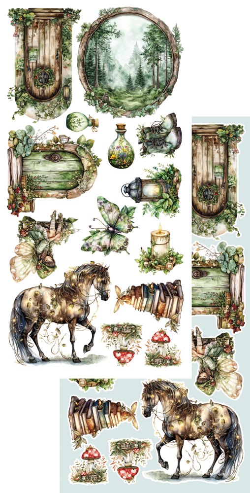 Lot de papiers de découpes Alchemy of art World of Fairies