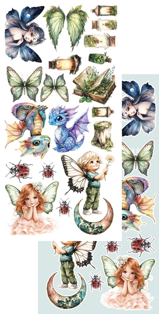 Lot de papiers de découpes Alchemy of art World of Fairies