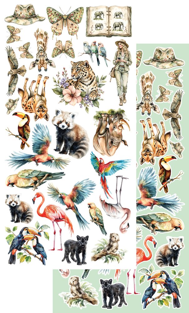 Lot de papiers de découpes Alchemy of art Wild aventures