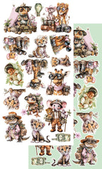 Lot de papiers de découpes Alchemy of art Wild aventures