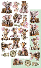 Lot de papiers de découpes Alchemy of art Wild aventures