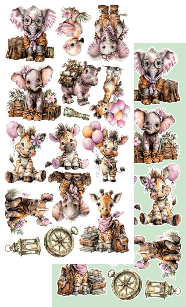 Lot de papiers de découpes Alchemy of art Wild aventures