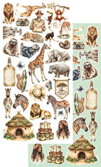 Lot de papiers de découpes Alchemy of art Wild aventures