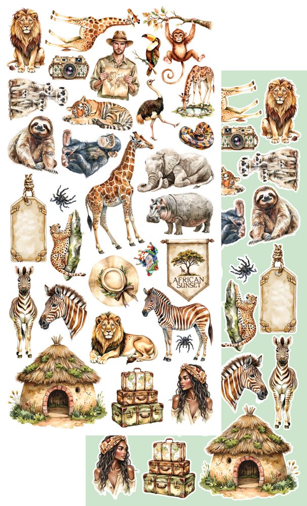 Lot de papiers de découpes Alchemy of art Wild aventures