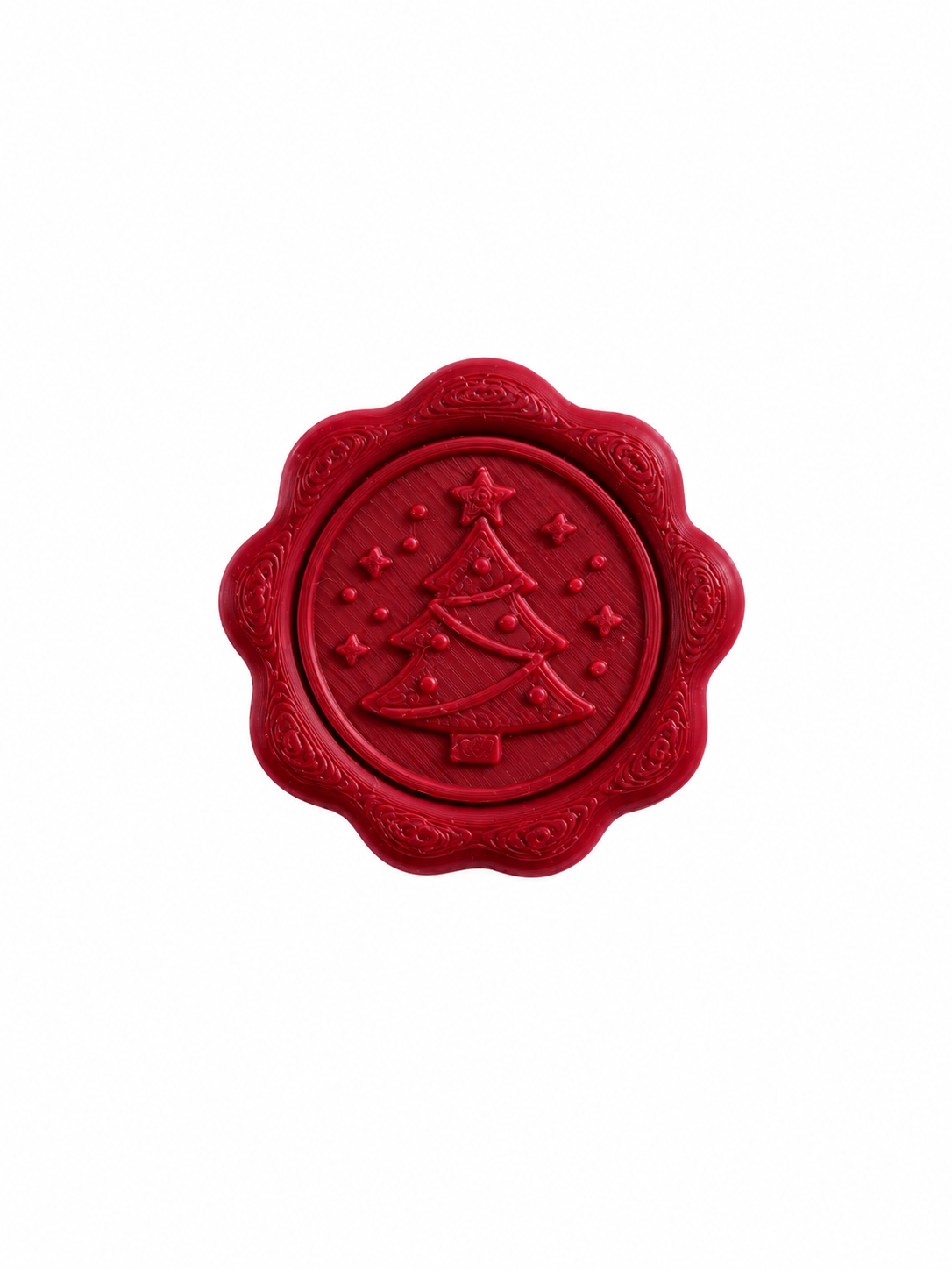 Petit cachet de cire de Noël motif sapin