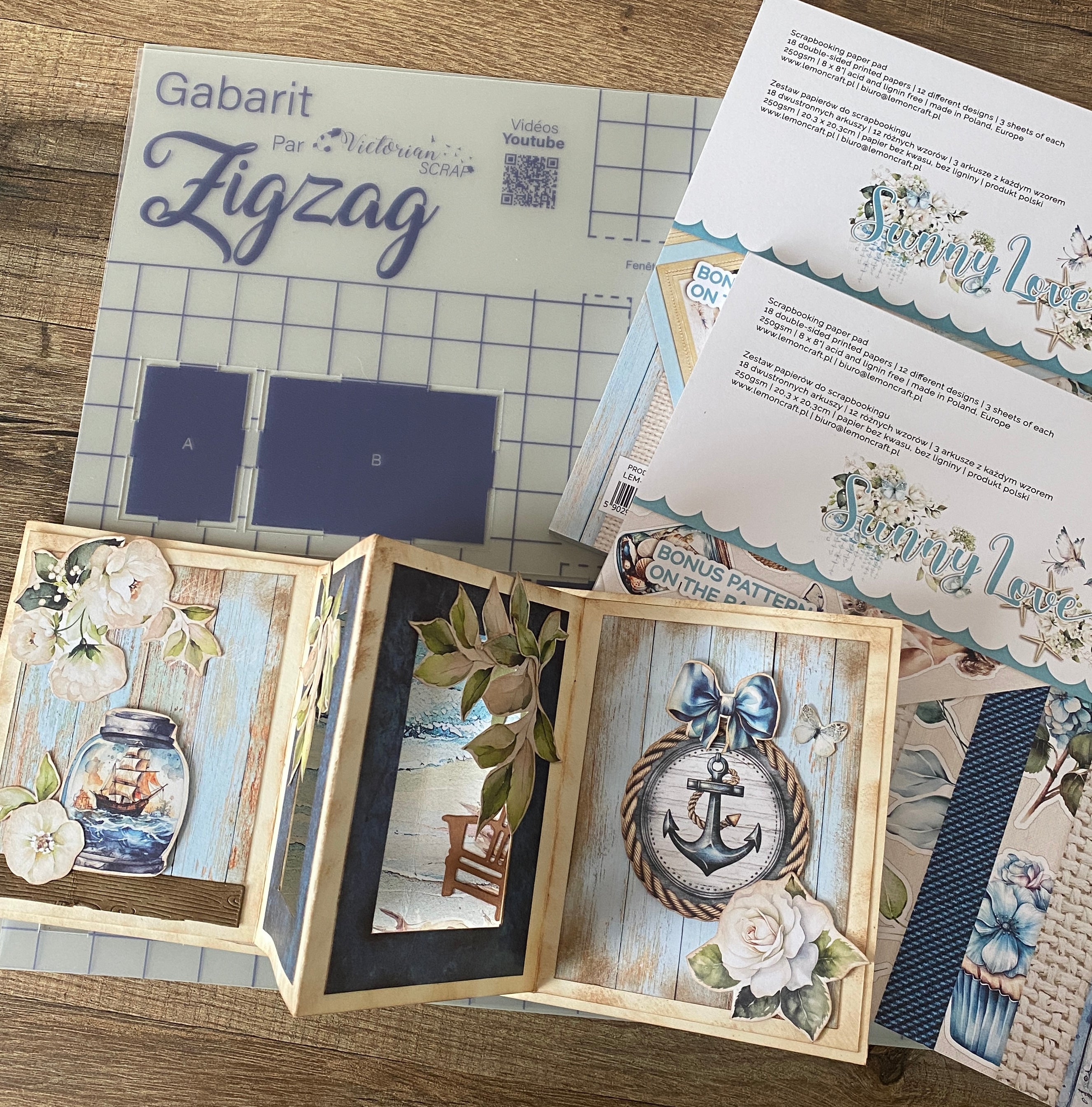 Gabarit carte Zigzag
