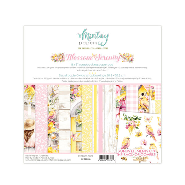 Bloc de papiers 20/20 Mintay Papers Blossom Serenity