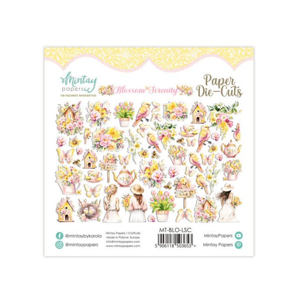Lot de die cuts Mintay papers collection Blossom Serenity