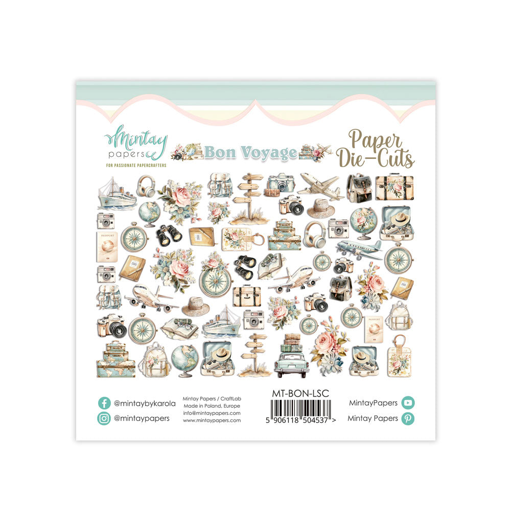 Lot de Die cuts Mintay Papers collection Bon voyage