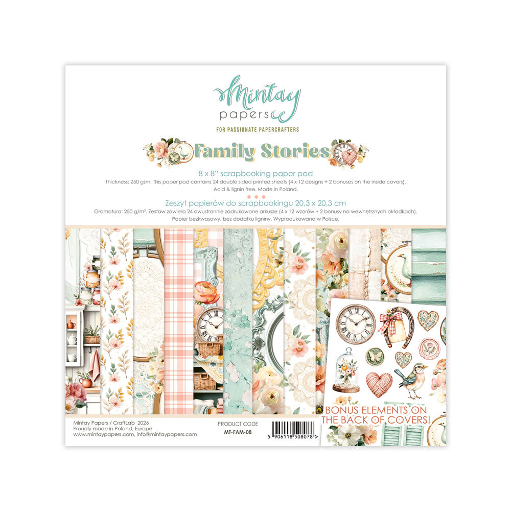 Bloc de papiers 20/20 Mintay Papers Family Stories