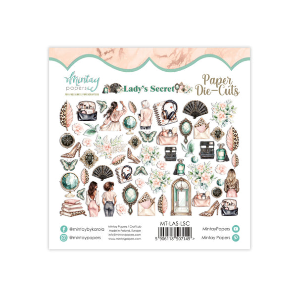 Lot de die cuts Mintay papers collection Lady's secret