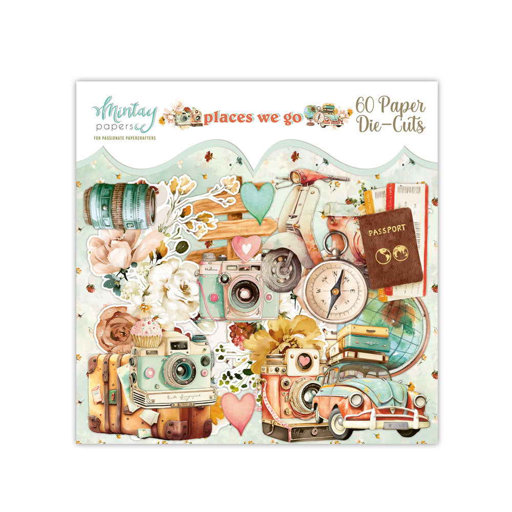 Lot de Die cuts Mintay Papers collection Places We Go