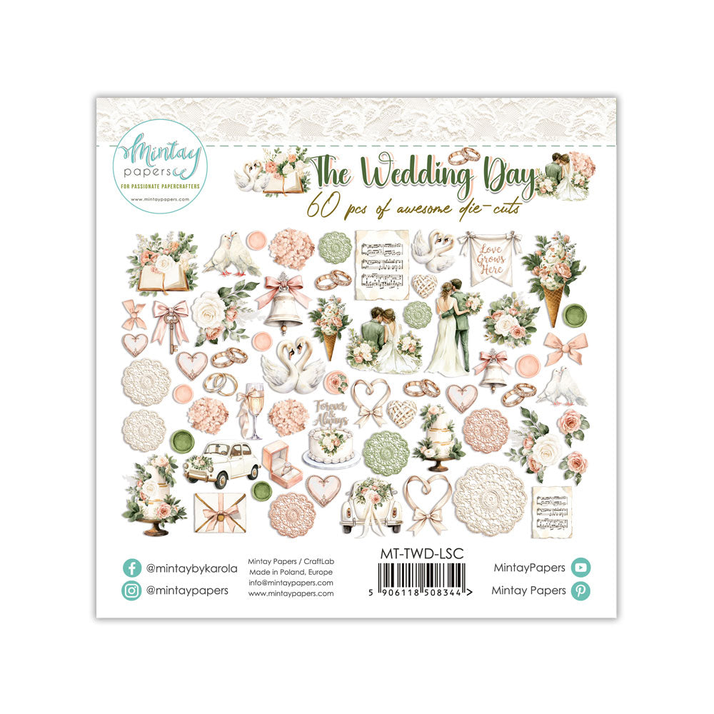 Lot de die cuts Mintay papers collection The wedding day