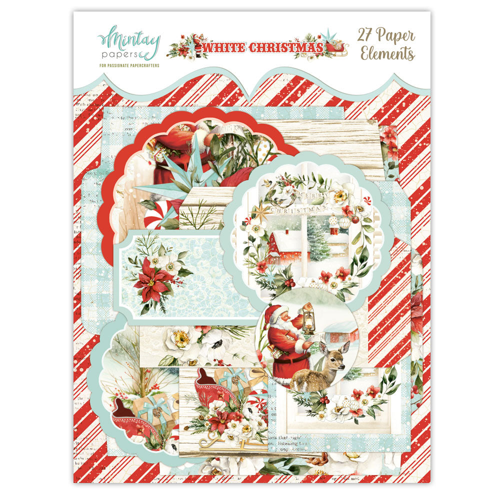 Lot d'éléments découpés Mintay papers collection White Christmas