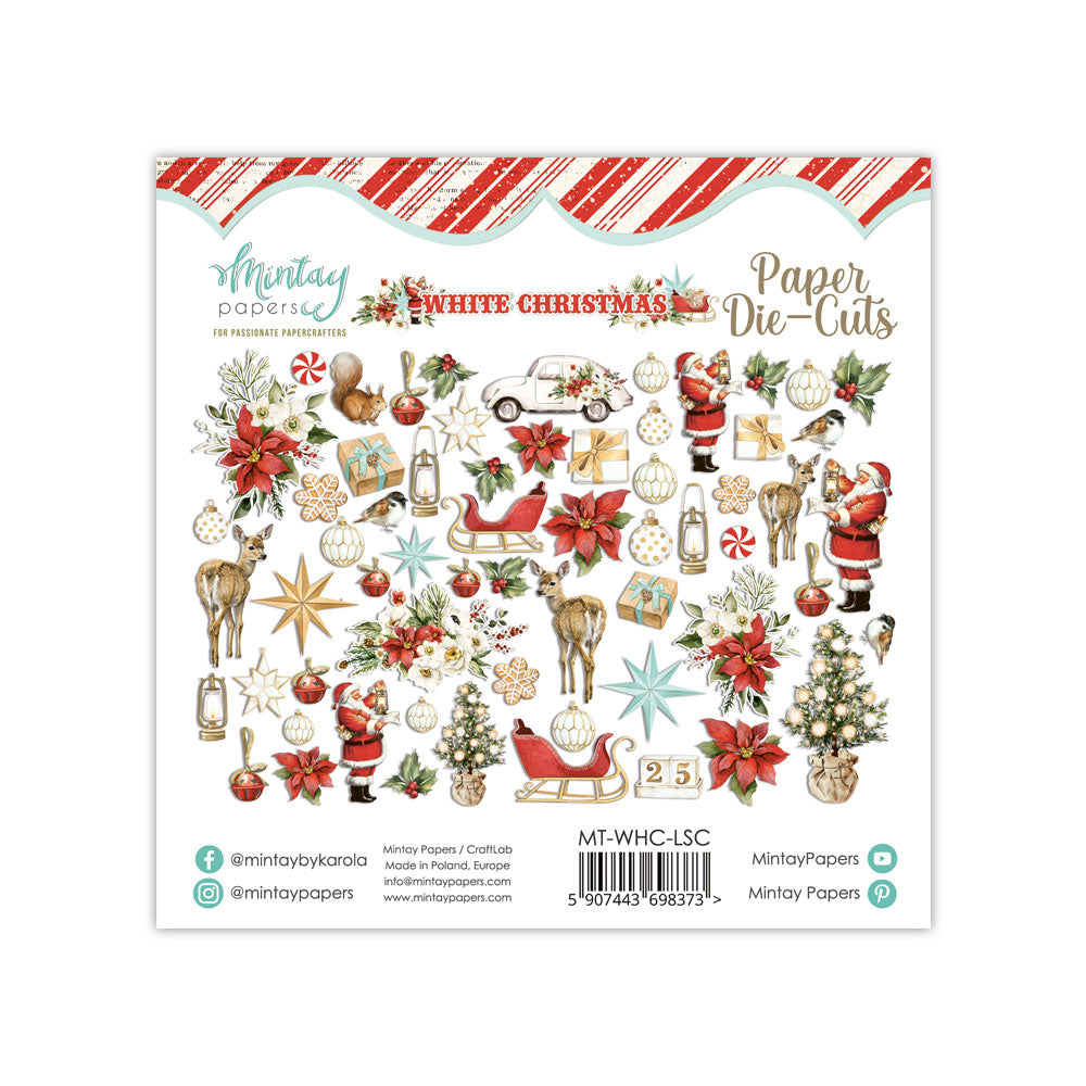 Lot de die cuts Mintay papers collection White Christmas