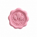 Petit cachet de cire bébé motif ballons rose