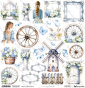 Papier 30/30 cm ScrapAndMe collection Lovely Day in blue