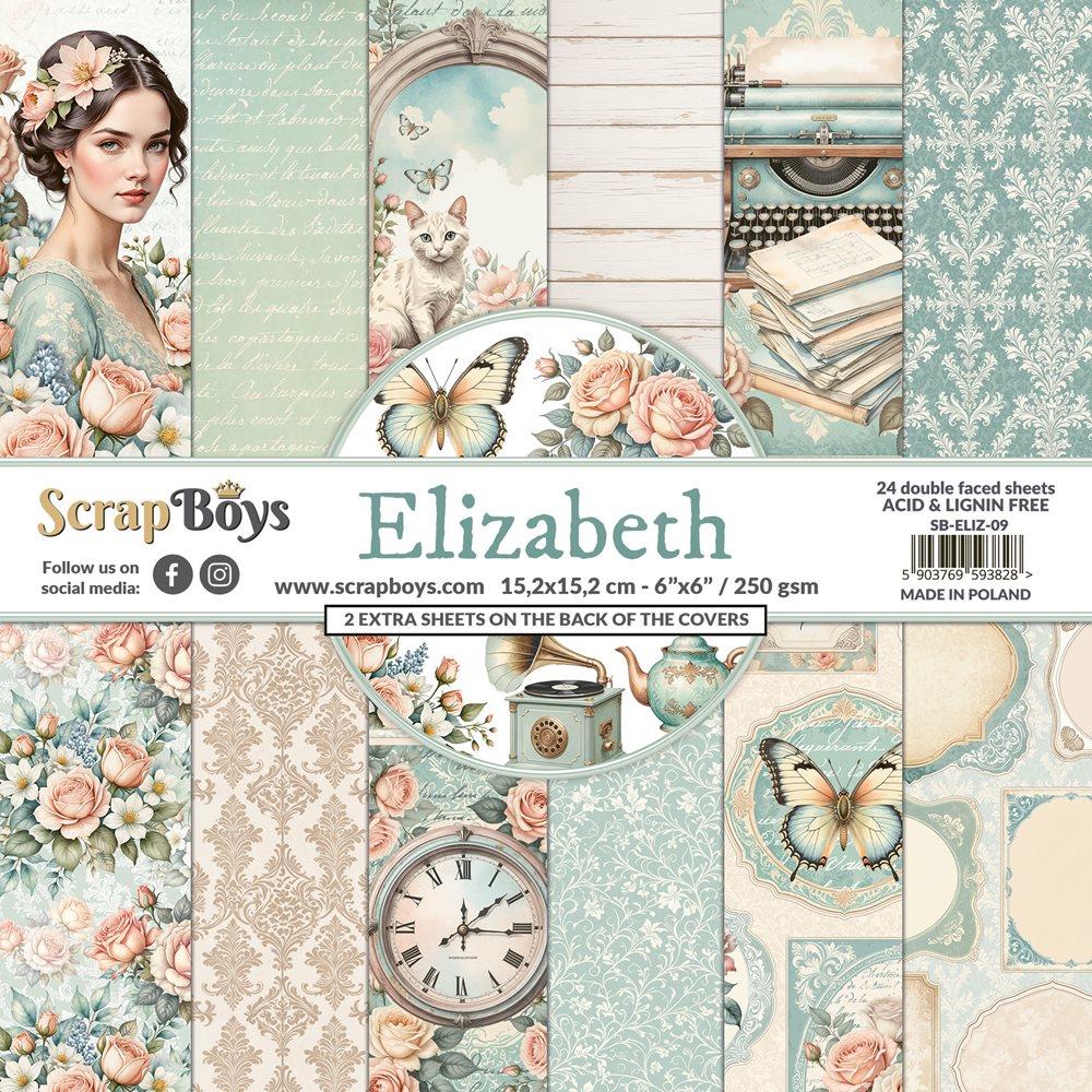 Bloc de papiers 15/15 cm ScrapBoys collection Elizabeth