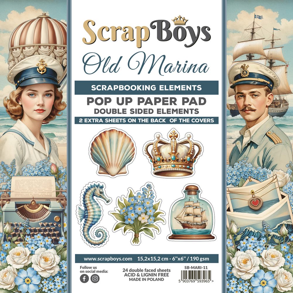 Bloc de découpes ScrapBoys collection Old Marina