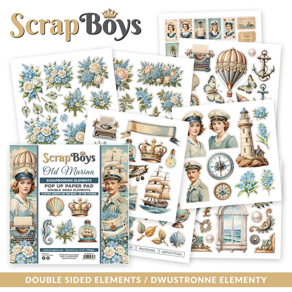 Bloc de découpes ScrapBoys collection Old Marina
