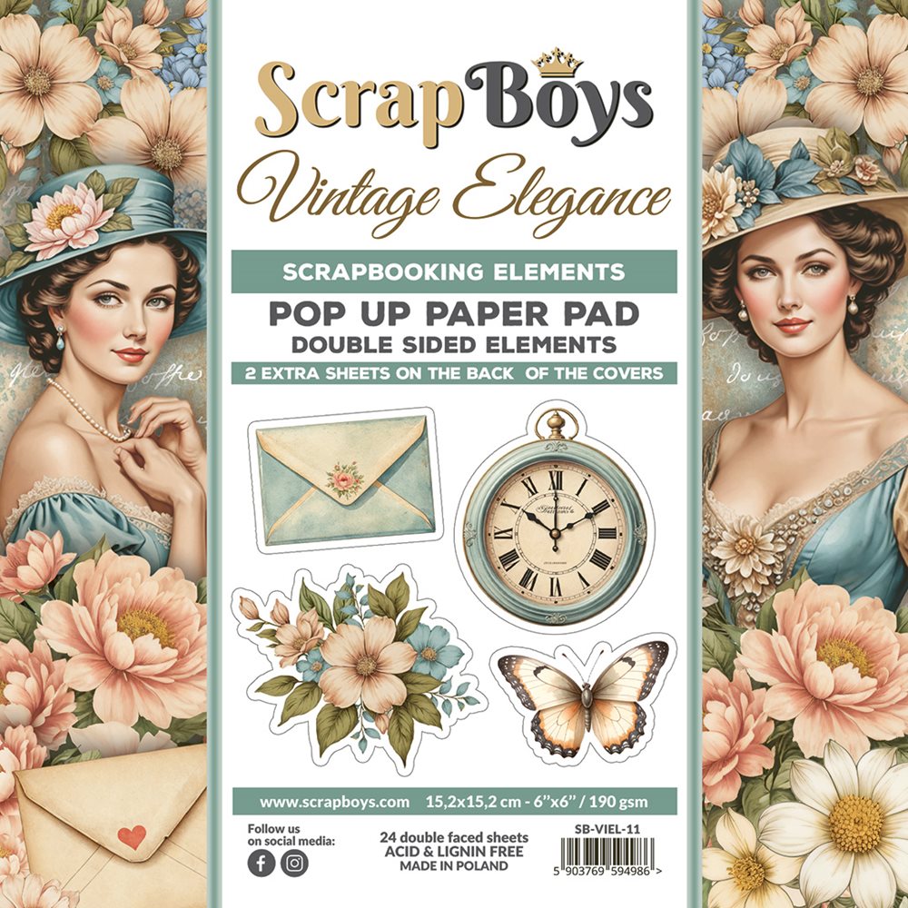 Bloc de découpes ScrapBoys collection Vintage élégance
